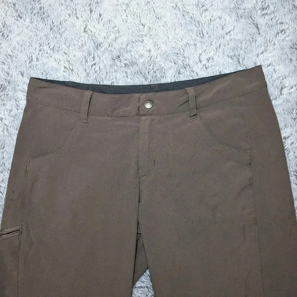 Patagonia Pants Capri Cropped Brown Happy Hike Size 6 Hiking Outdoor Climbing - Picture 4 of 13